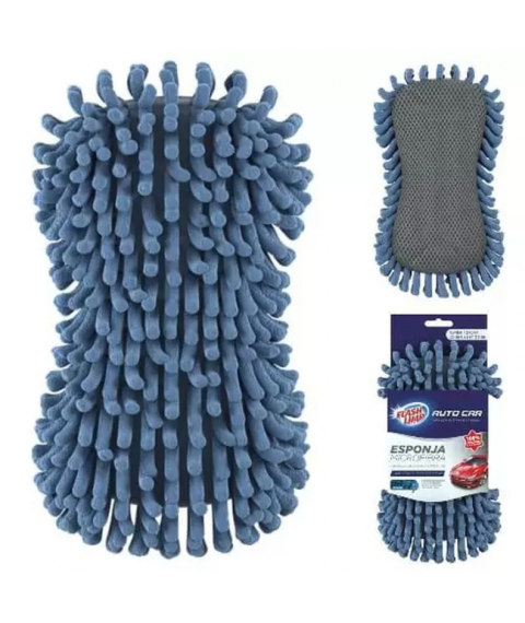 Esponja p/carro microfibra c/2und 14x14cm AUT94 Flash Limp