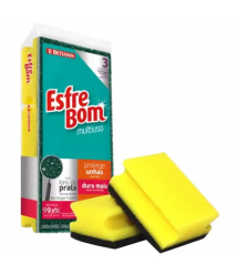 Esponja de louca c/3 salva unha Esfrebom 
