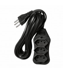 Extensao 5 mt 3 pinos + T 3 saidas Garra 77036