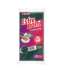 Esponja de louça dupla face salva unha c/3und Esfrebom