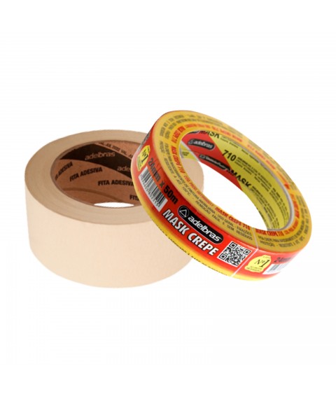 Fita crepe media 24 mm x 50 mt Adelbras 33215