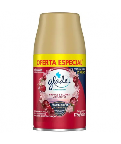 Refil bom ar 269 ml FRUTAS E FLORES temporizador Glade