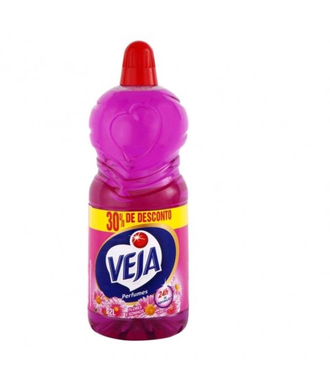Limpador perfumado Veja 2 lt Flores e Sonhos rosa