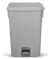 Lix. 100 lt BRALIMPIA CINZA pedal retangular SEM rodas C10CZ