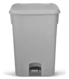 Lix. 100 lt BRALIMPIA CINZA pedal retangular SEM rodas C10CZ