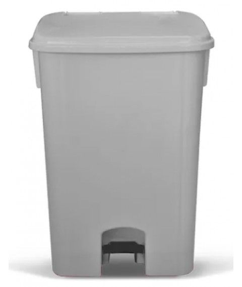 Lix. 100 lt BRALIMPIA CINZA pedal retangular SEM rodas C10CZ