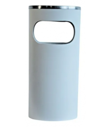 Cinzeiro/Lixeiro BRANCO alto plastico c/t alum. 51x24 23 lt