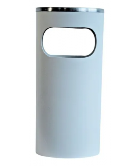 Cinzeiro/Lixeiro BRANCO alto plastico c/t alum. 51x24 23 lt