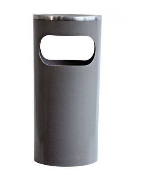 Cinzeiro/Lixeiro CINZA alto plastico c/t alum. 51x24 23 lt