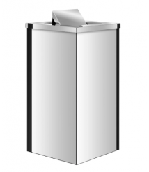 Lix. inox 100 lt JSN 705X408X408mm quadrada basculante QI1