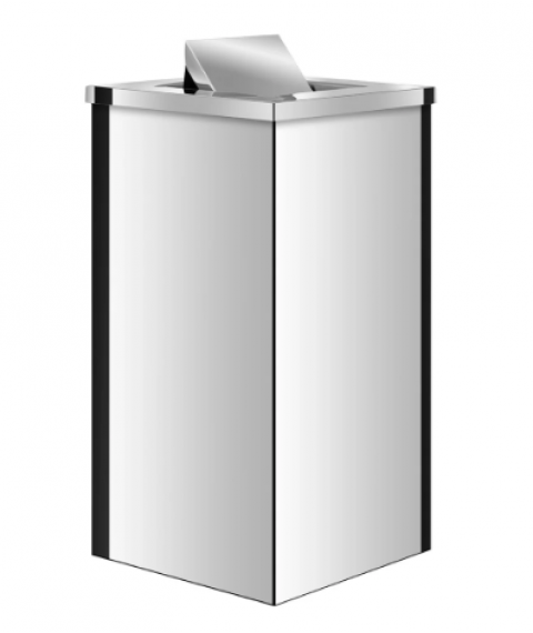 Lix. inox 100 lt JSN 705X408X408mm quadrada basculante QI1