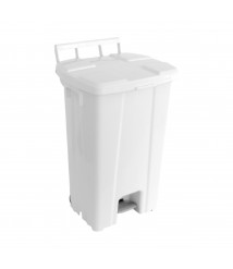 Lix. 100 lt JSN branca pedal quadrada COM roda 927x555x530mm P100B