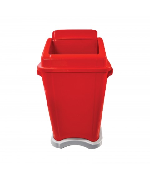 Lix. 50 lt c/ alca AMARELA c/t basculante retangular Bralimpia LS52AM