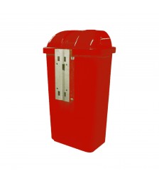 Lix. 50 lt de parede cinza sem adesivo Bralimpia LS5PCZ