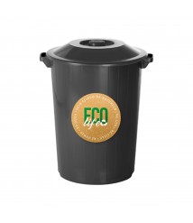 Lix. 62 lt c/t preta reciclavel plastico Plasvale 377LP