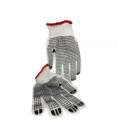 Luva malha lisa c/pigmentação 6 fios