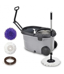 Balde giratorio 14 lt MOVE 360º c/mop algodao/la/escova cabo 1,60mt 
