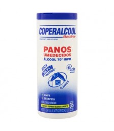 Pano umedecido c/alcool CLASSICO Bacfree 70° Coperalcool 50