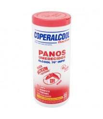 Pano umedecido c/alcool MIMO Bacfree 70° Coperalcool 15