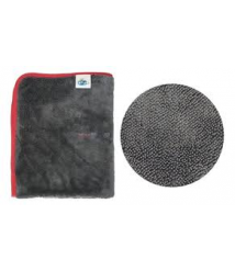 Pano microfibra 60x90 cinza borda vermelha 600gsm AUTO JS 147