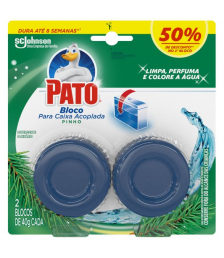 Pedra sanitária acoplada c/2 und VERDE PINHO 40 gr Pato