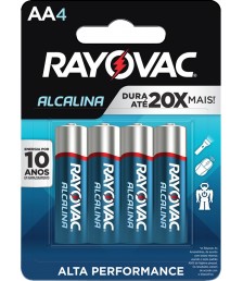 Pilha pequena c/4 AA alcalina