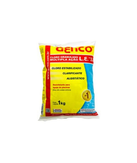 PISCINA - Cloro piscina 1 kg Genco estabilizador 3x1 8673