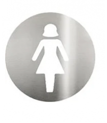 Placa de aviso de inox Biovis FEMININO 