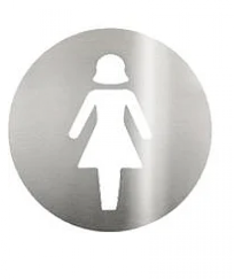 Placa de aviso de inox Biovis FEMININO 