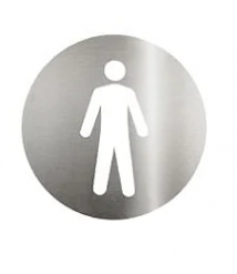 Placa de aviso de inox Biovis MASCULINO 