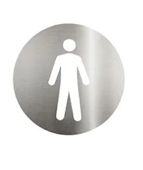 Placa de aviso de inox Biovis MASCULINO 