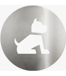 Placa de aviso de inox Biovis PET FRIENDLY