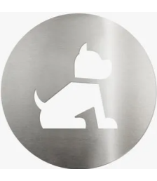 Placa de aviso de inox Biovis PET FRIENDLY
