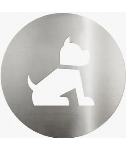 Placa de aviso de inox Biovis PET FRIENDLY