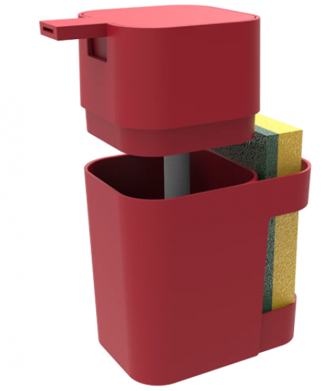Porta detergente SOPRANO vermelho 600 ml pumb 14817