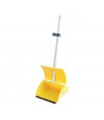 Pa de lixo BRALIMPIA AMARELA c/cabo alto coletora COM tampa PC55AMP