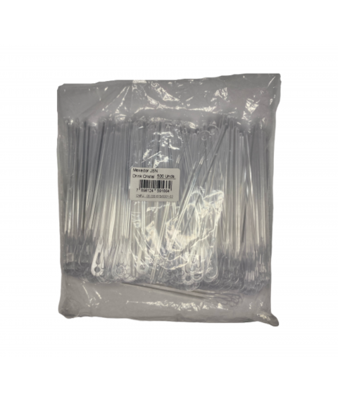 Palheta p/mexer café acrílica 8 cm c/500 und  JSN