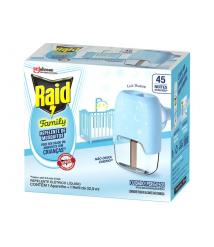 Inseticida 45 noites aparelho + refil Raid 32,9 ml FAMILY 