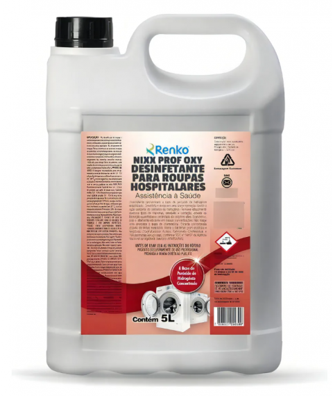Desinfetante hospitalar em tecidos NIXX PROF OXY 5 lt Renko 