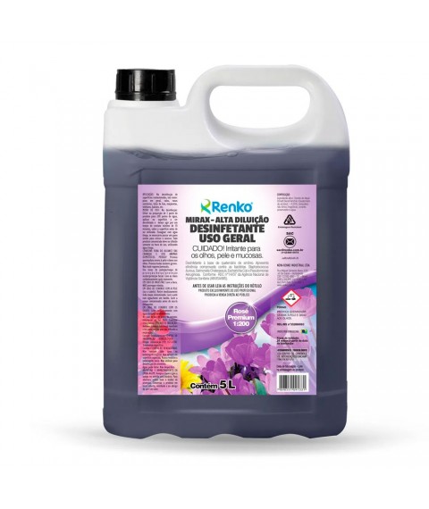 Desinfetante  Mirax Lavanda Campestre alta diluição 1x200 lt 5 lt Renko