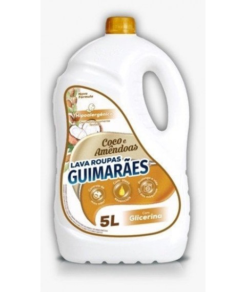 Sabao liquido 5 lt C/ GLICERINA COCO AMENDOA Guimaraes CXLRC05