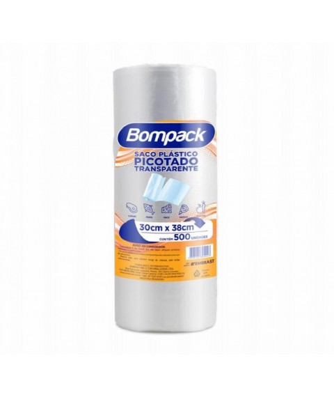 Bobina plástica picotada c/500 und 30x38  5 lt Bompack