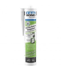 Cola silicone 256 gr transparente em tubo 