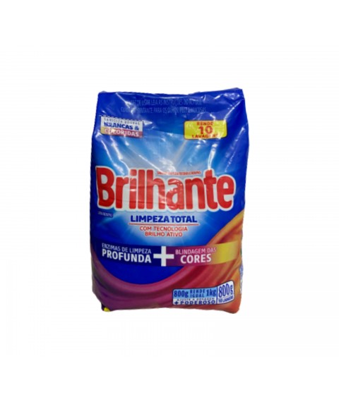 Sabao em po 800 gr Brilhante limpeza total sachet