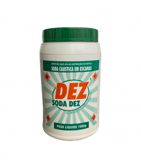 Soda caustica 1kg Dez pote