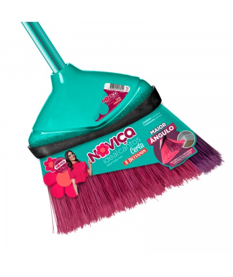 Vassoura de nylon c/ cabo Certa (de canto) ref.1692 Bettanin