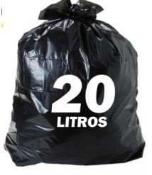 Saco lixo preto LEVE 39X58 20 lt c/100 und