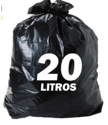 Saco lixo preto LEVE 39X58 20 lt c/100 und