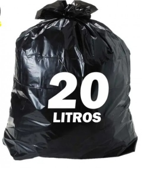 Saco lixo preto LEVE 39X58 20 lt c/100 und