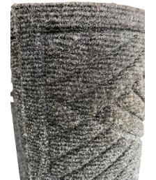 Tapete 60x90 Kleen Tex SUPER RIB cinza frizado